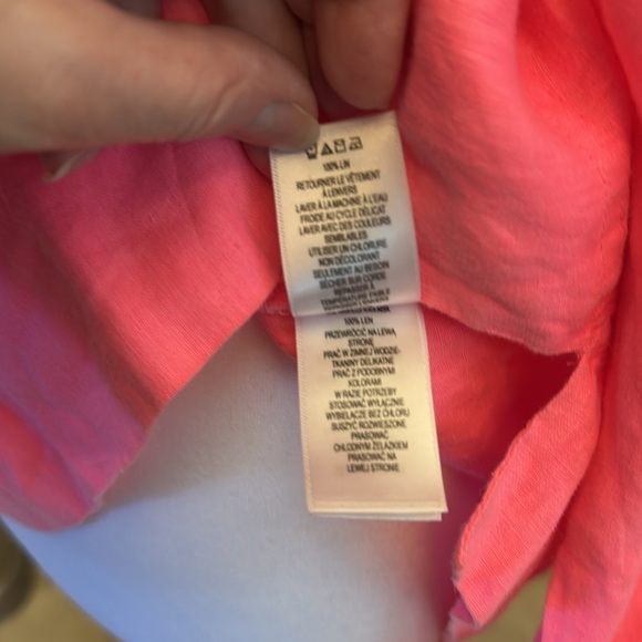 NWT- C&C California Linen Top in Hot Pink Women's size Medium - Picture 8 of 10